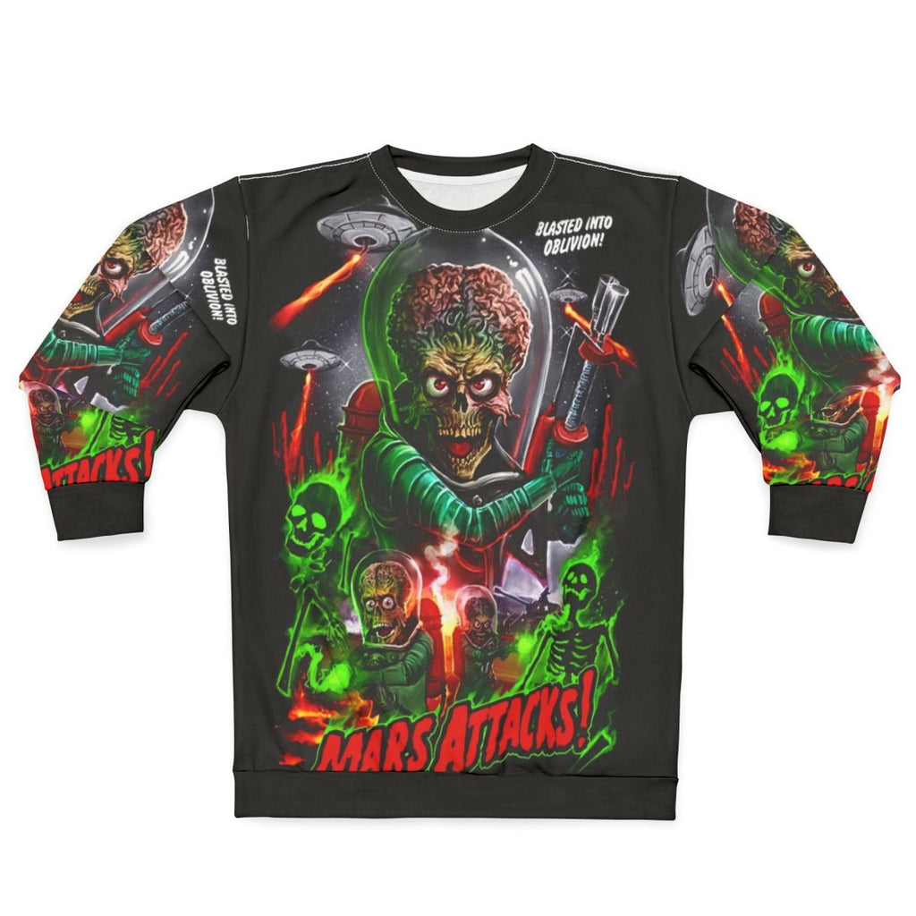 Retro-style Mars Attacks sci-fi comedy sweatshirt