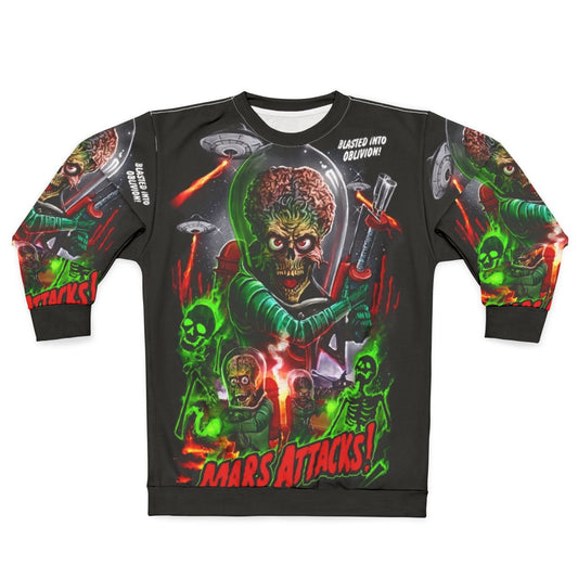 Retro-style Mars Attacks sci-fi comedy sweatshirt