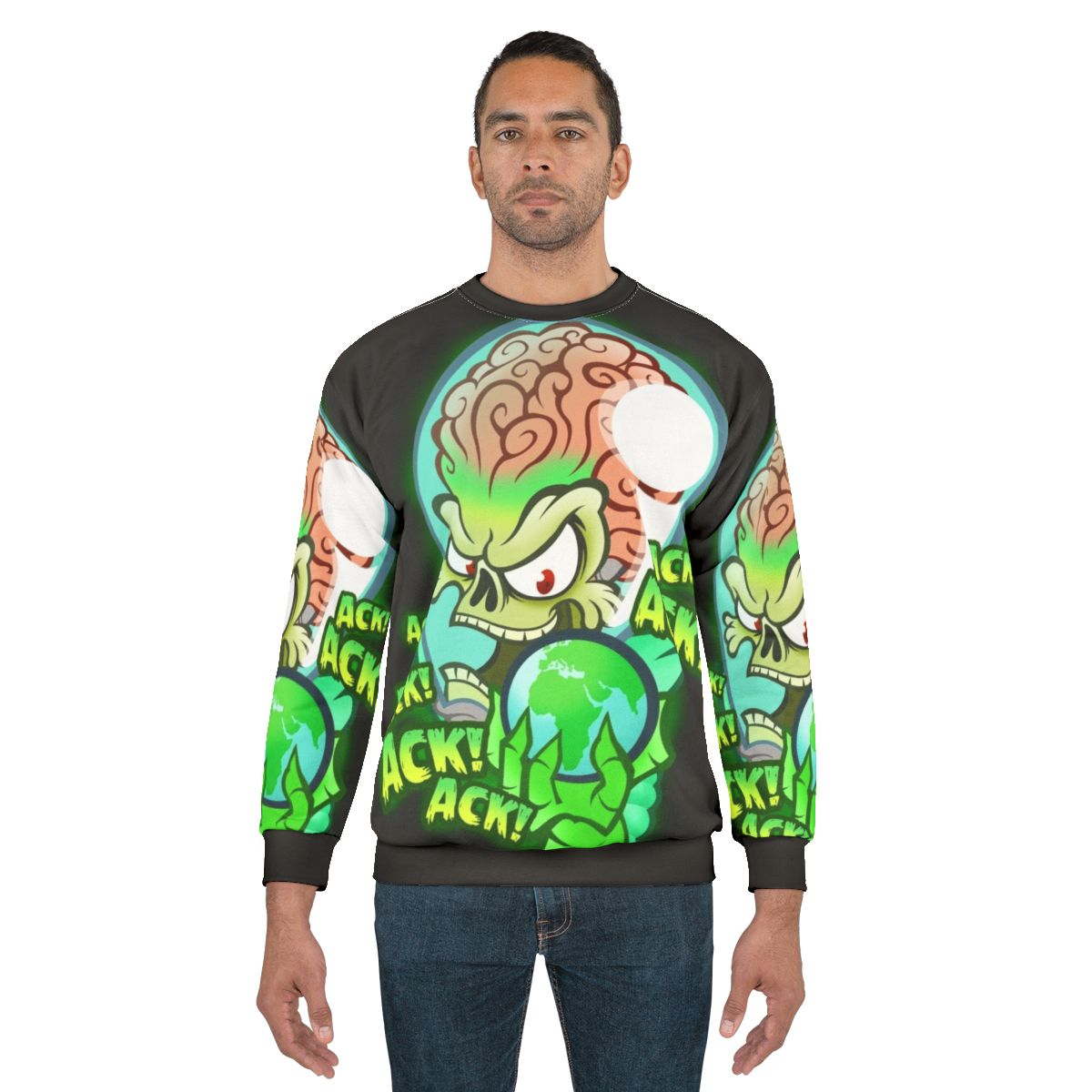 Mars Attacks Sweatshirt - Retro 90s Sci-Fi Collectible
