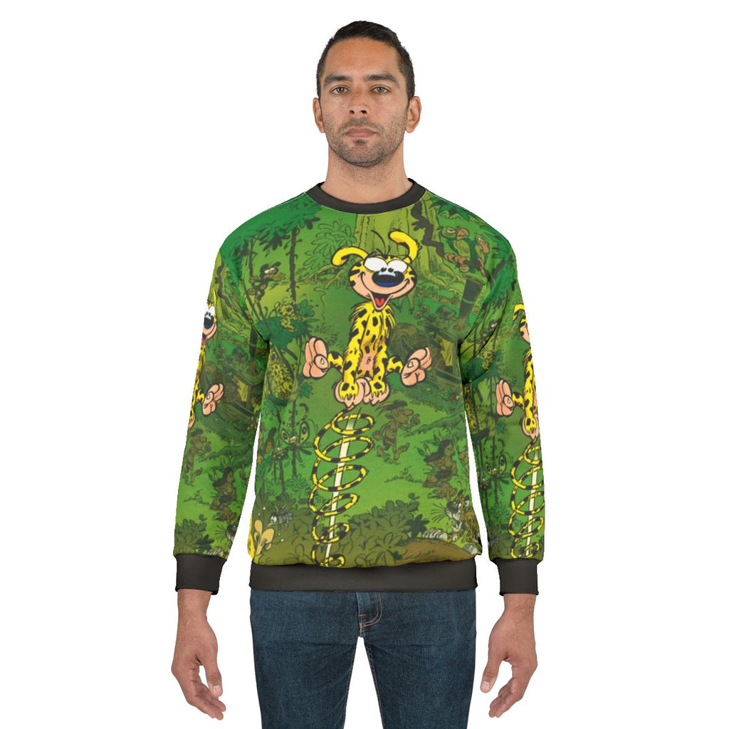 Retro Marsupilami Sweatshirt with Vintage Cartoon Animal Character
