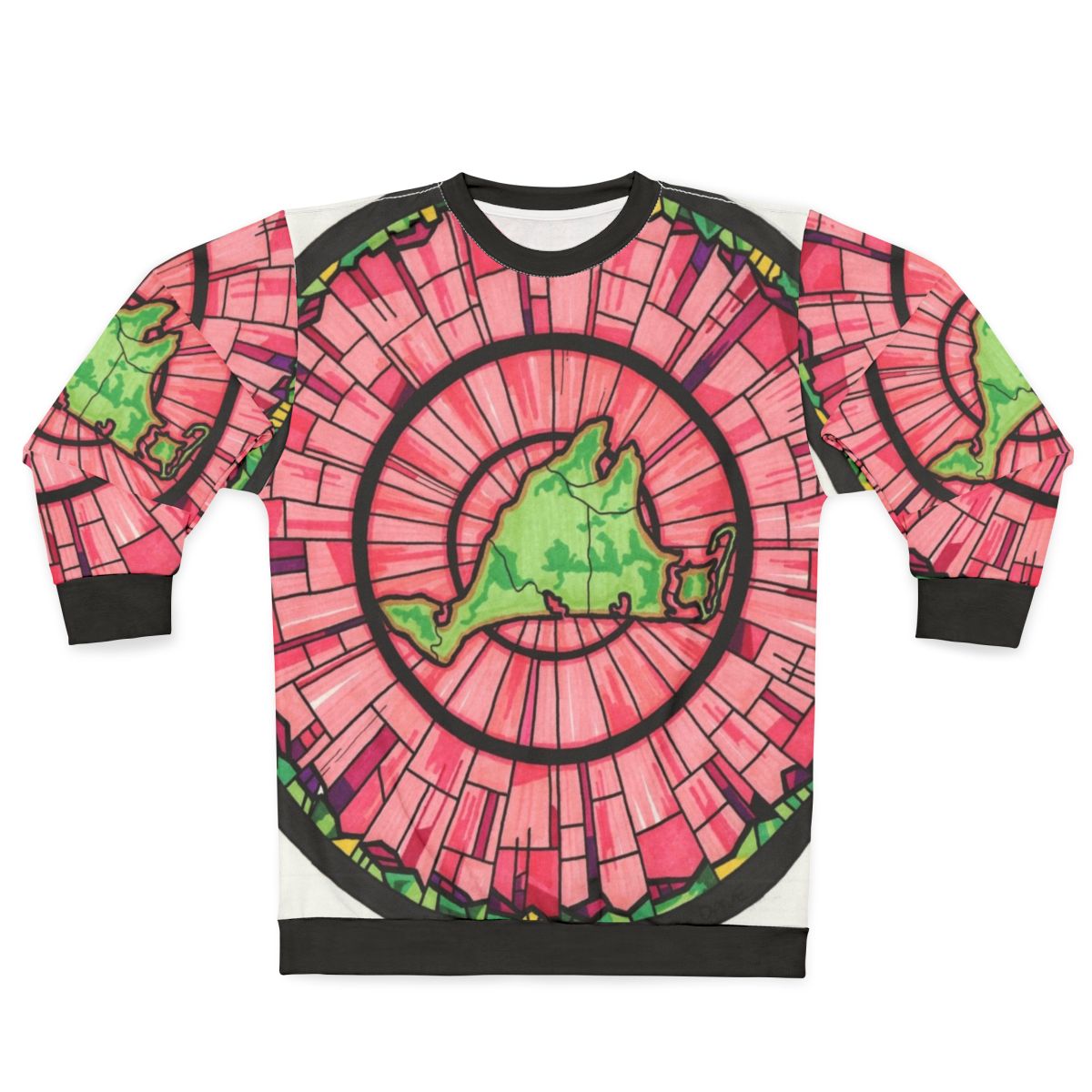 Martha's Vineyard Pink and Green Sweatshirt