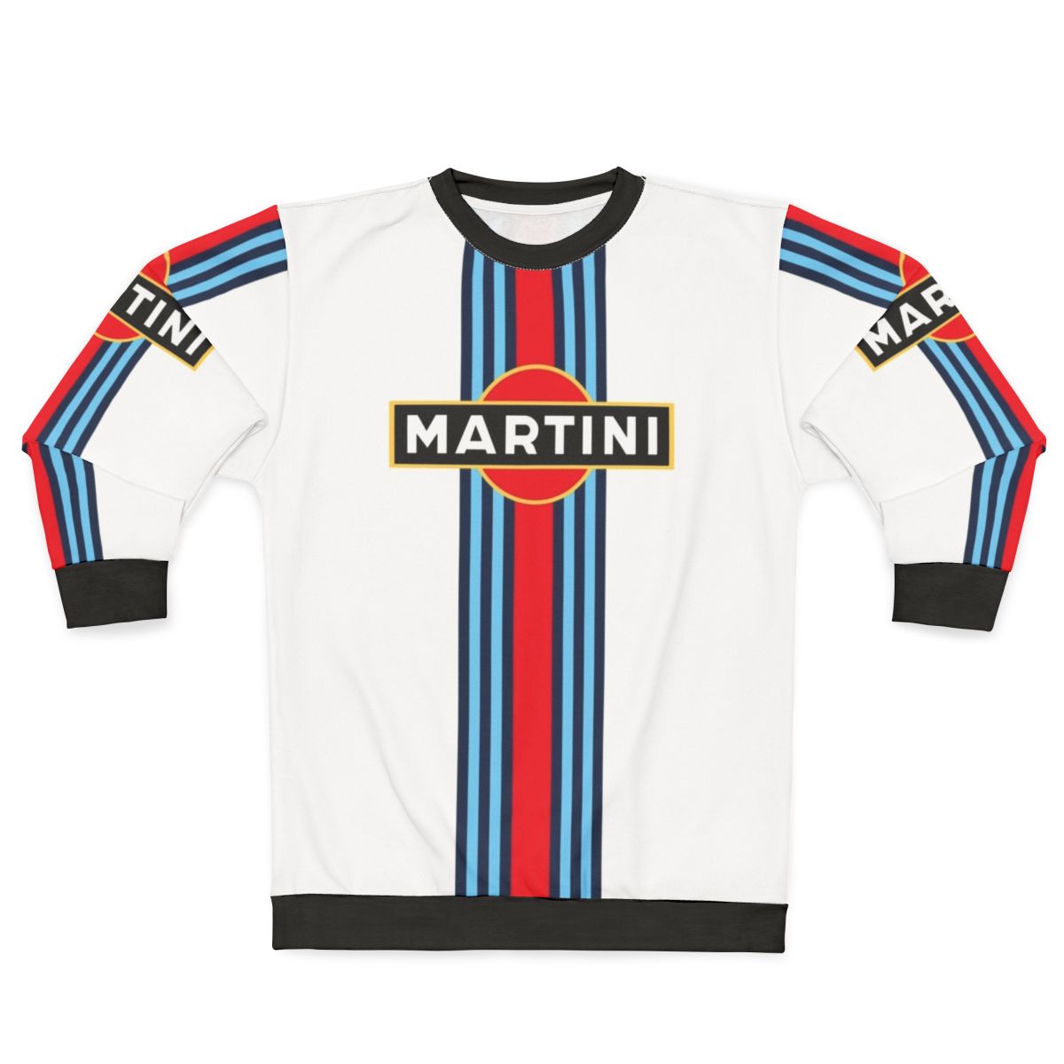 Martini Racing Stripe Sweatshirt for Williams F1 and Porsche 911 GT3 Fans