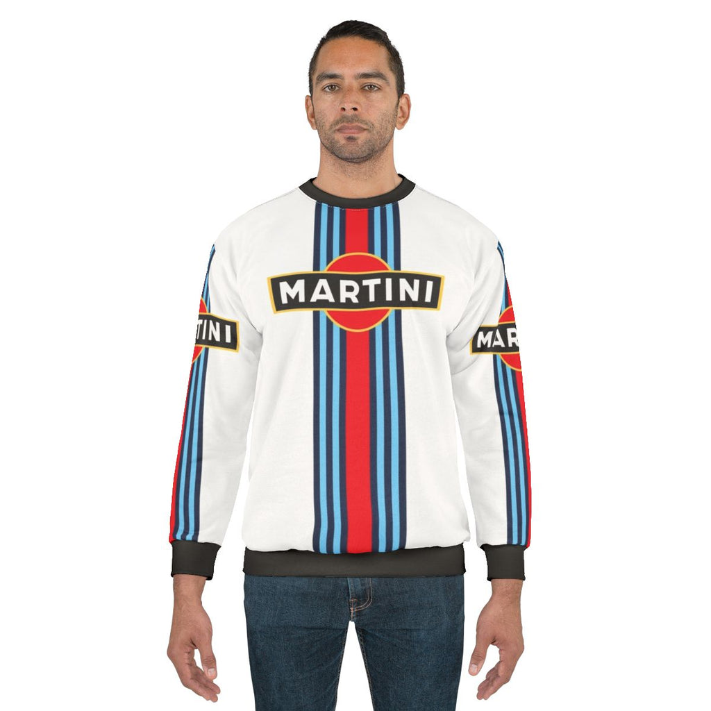 Martini Racing Stripe Sweatshirt for Williams F1 and Porsche 911 GT3 Fans