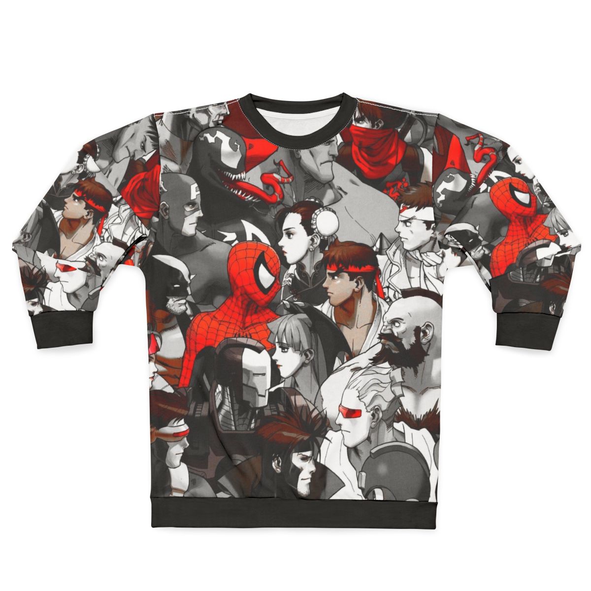 Marvel Vs Capcom Fighting Game Red Sweatshirt