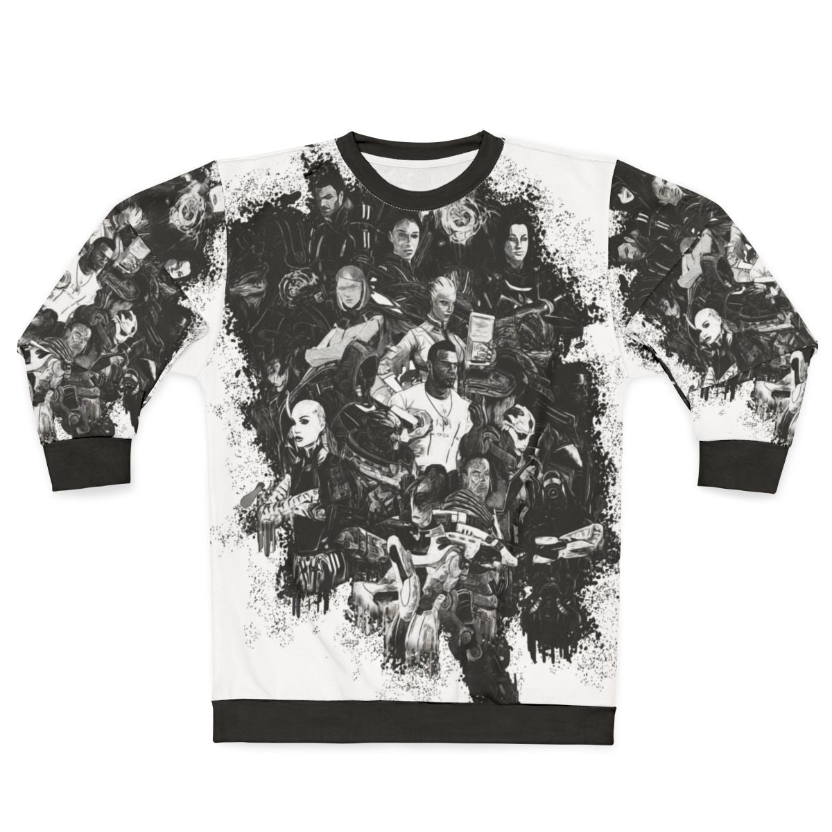Mass Effect Sweatshirt with Kaidan, Tali, Liara and other characters