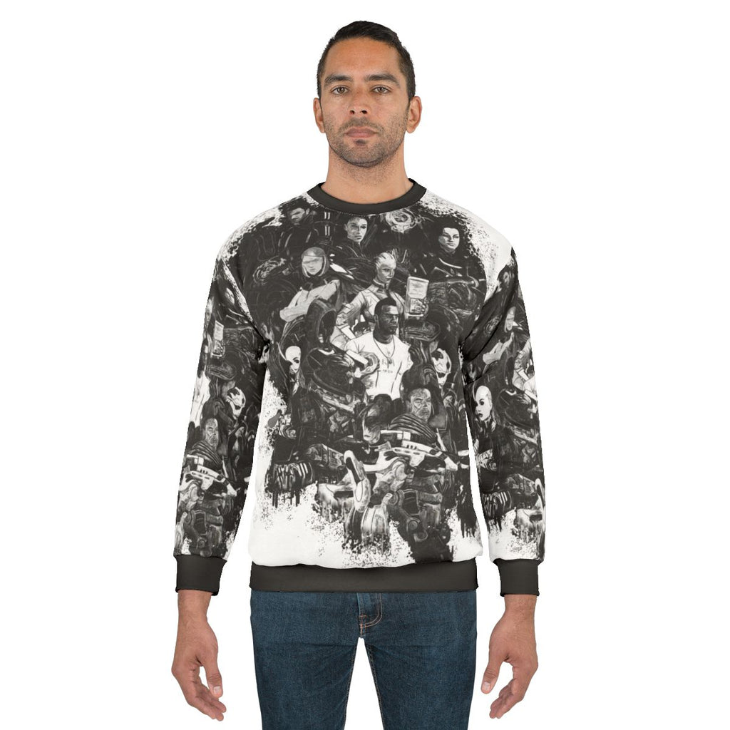 Mass Effect Sweatshirt with Kaidan, Tali, Liara and other characters