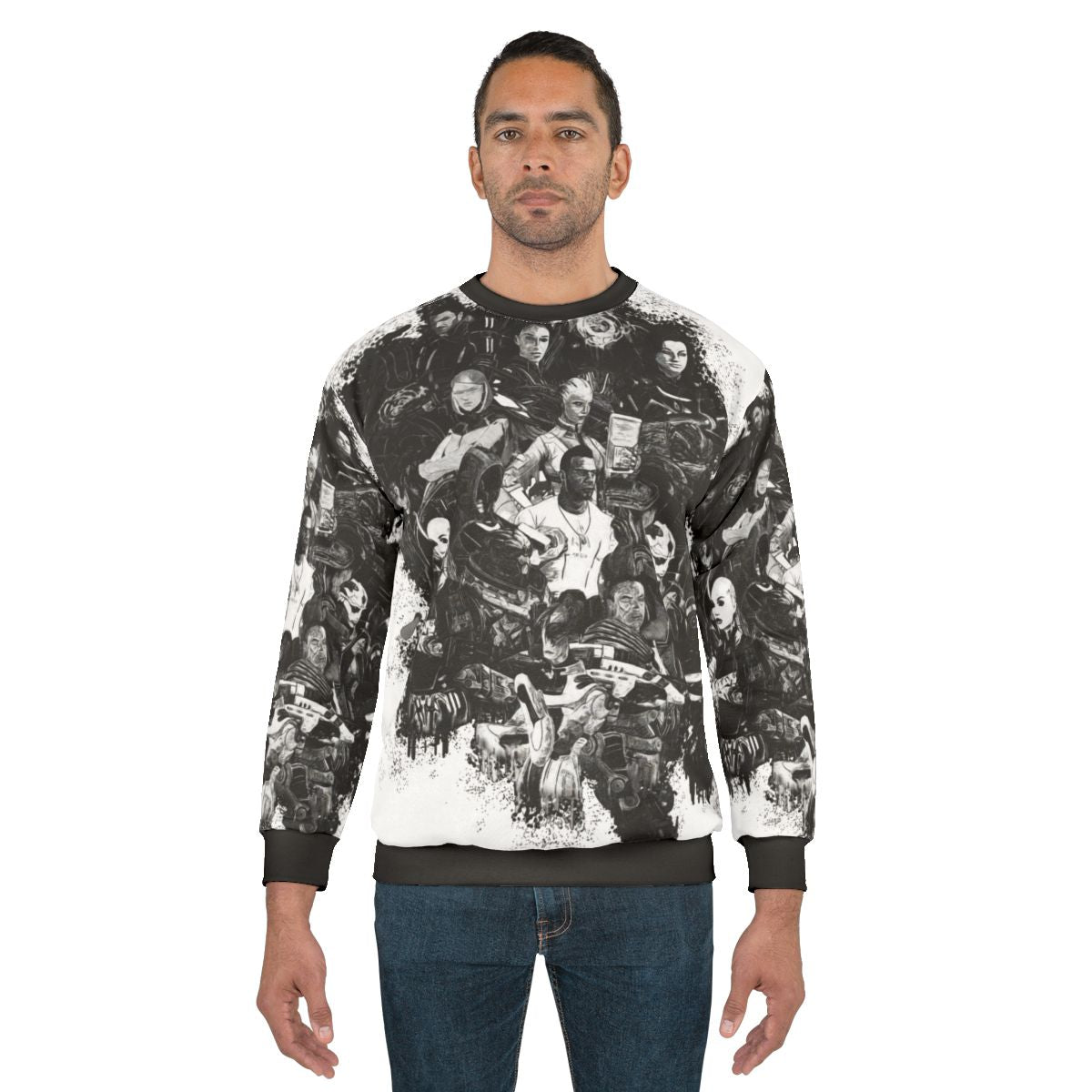 Mass Effect Sweatshirt with Kaidan, Tali, Liara and other characters