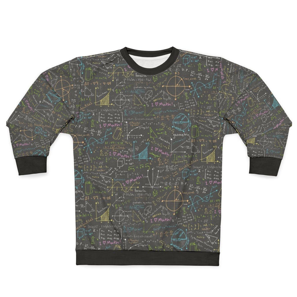 Math Lessons Sweatshirt with Chalkboard Design