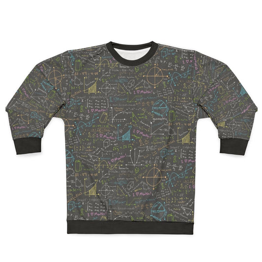 Math Lessons Sweatshirt with Chalkboard Design
