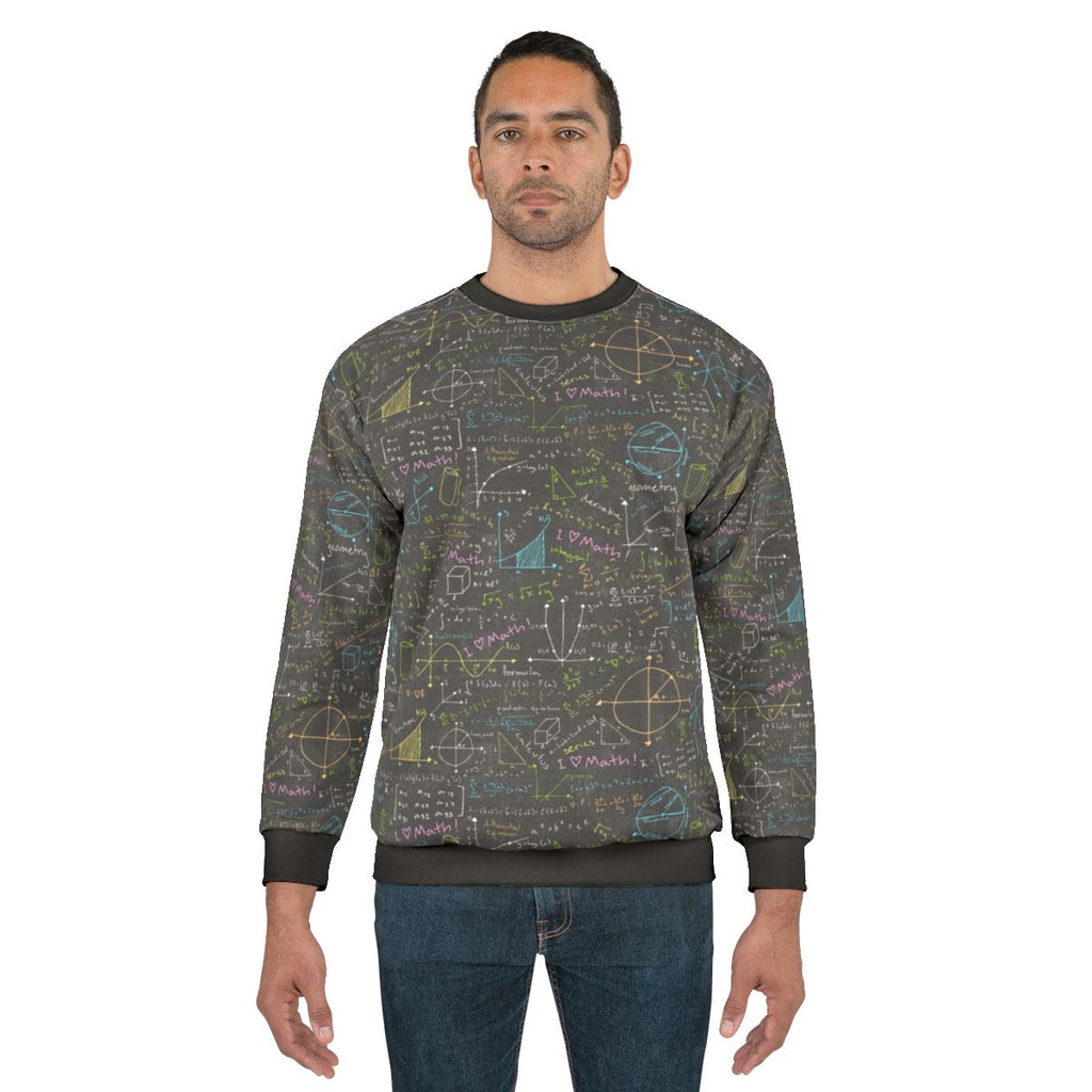 Math Lessons Sweatshirt with Chalkboard Design