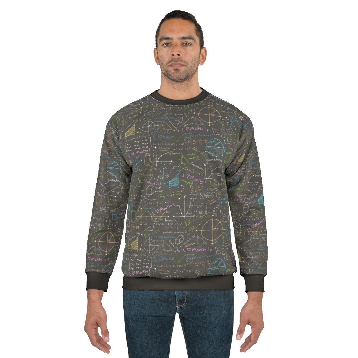 Math Lessons Sweatshirt with Chalkboard Design