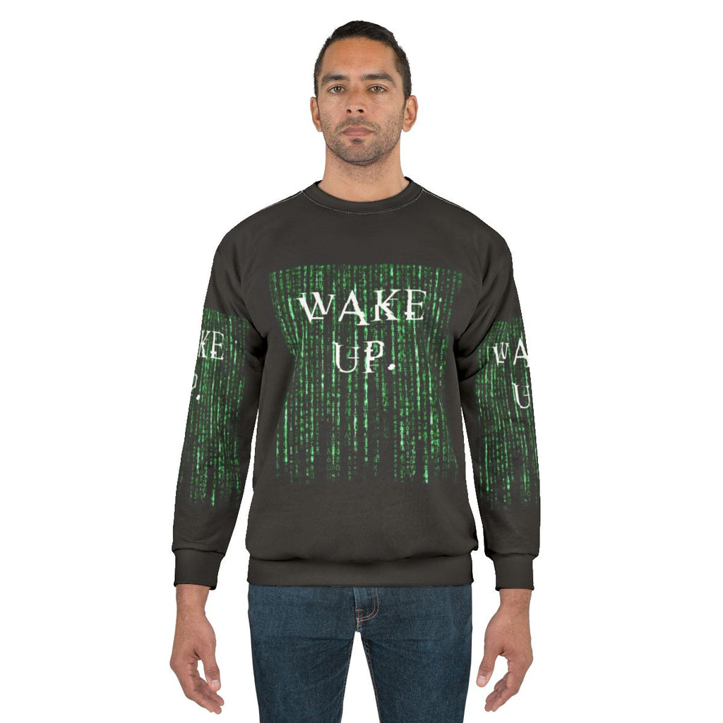 Matrix "Wake Up Neo" Motivational Sweatshirt
