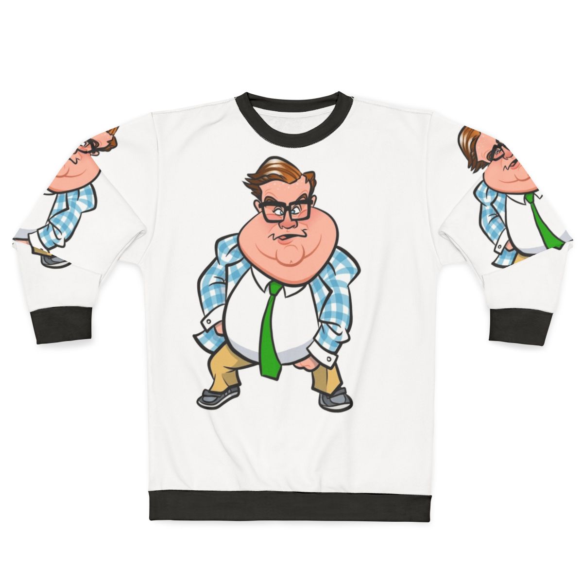 Chris Farley Matt Foley Motivational Speaker Caricature Sweatshirt