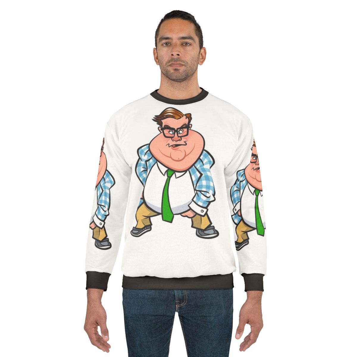 Chris Farley Matt Foley Motivational Speaker Caricature Sweatshirt