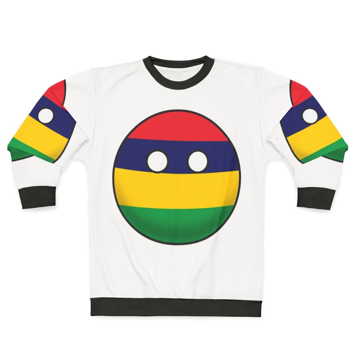 Mauritius Countryball Sweatshirt with National Flag and Cultural Elements