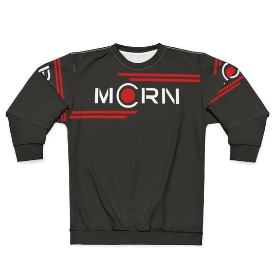 MCRN Martian Congressional Republic Navy Sweatshirt featuring sci-fi inspired space design