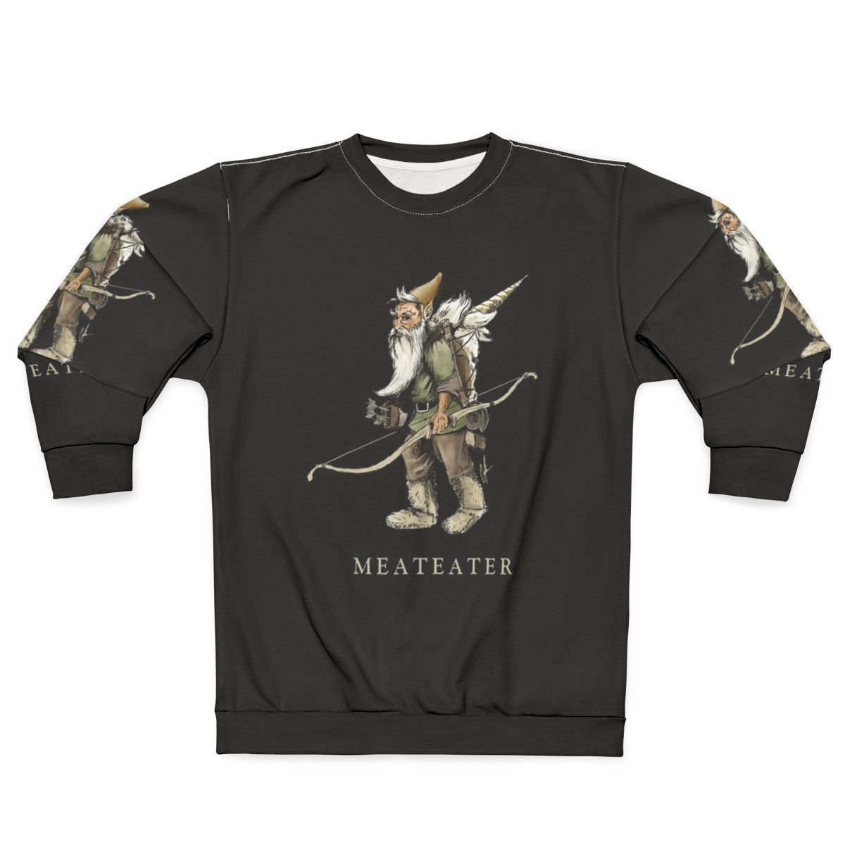 Meat Eater Gnome Packing out a Unicorn Graphic Sweatshirt