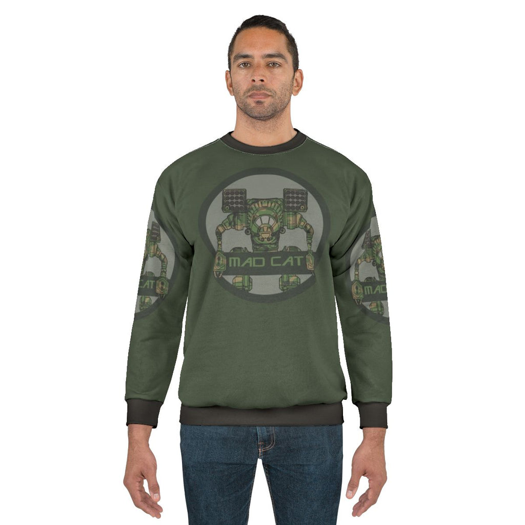 Mechwarrior mad cat mech camo sweatshirt