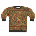medieval unicorn floral tapestry sweatshirt
