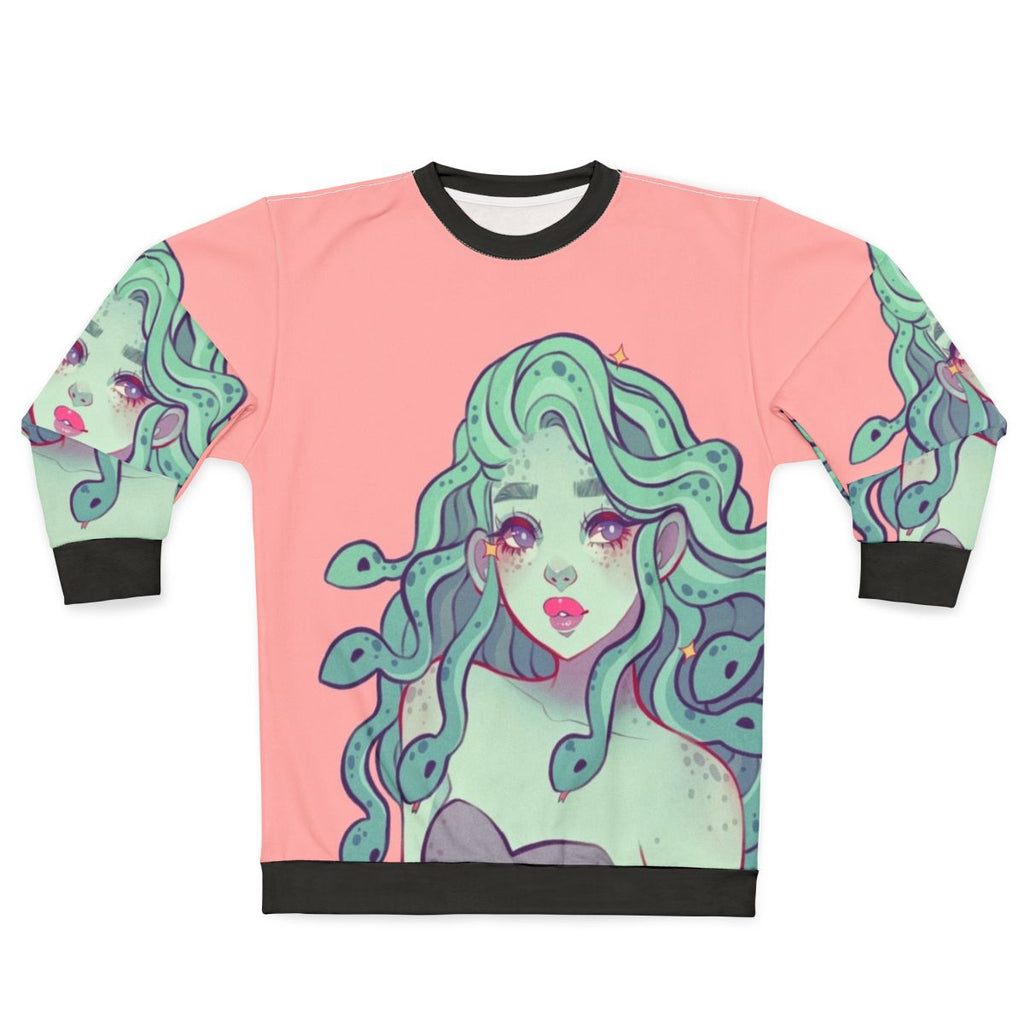 Medusa Cutie Sweatshirt with Snakes and Mythology Design
