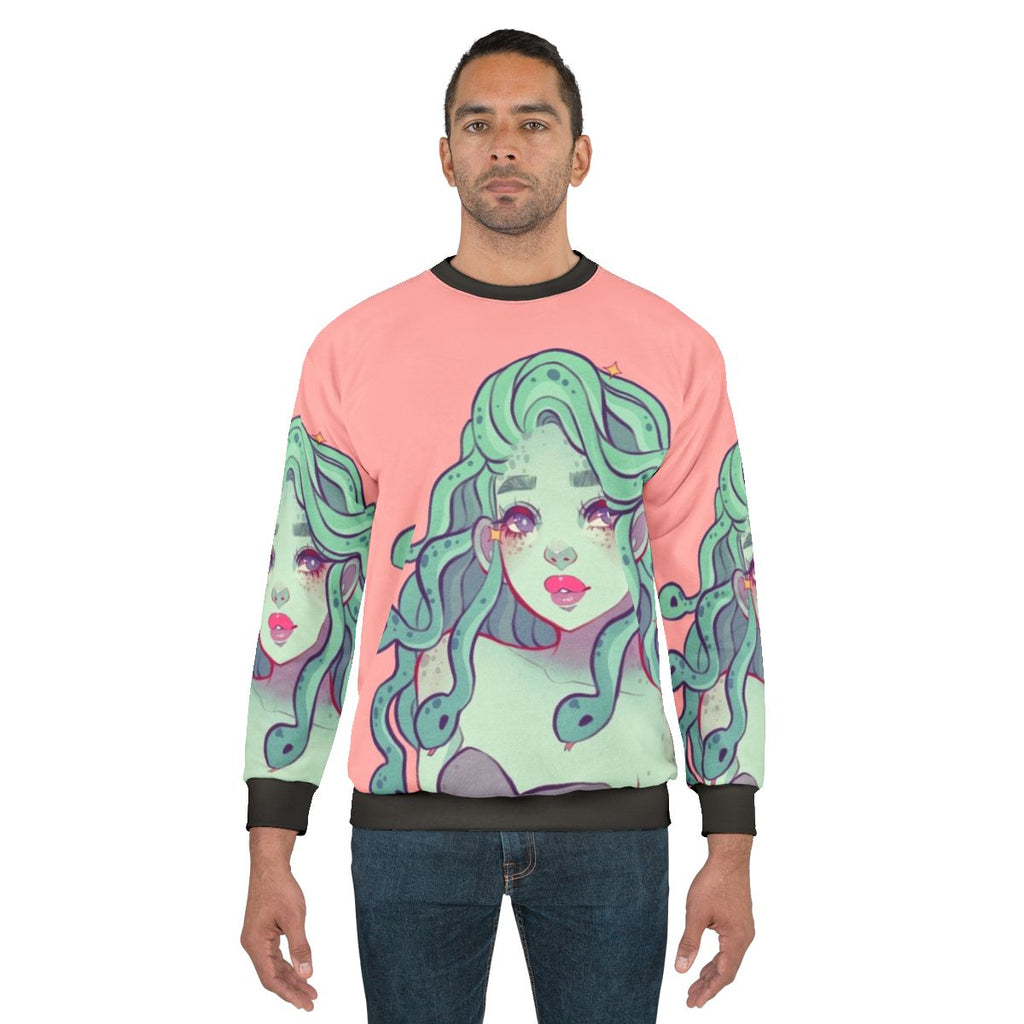 Medusa Cutie Sweatshirt with Snakes and Mythology Design