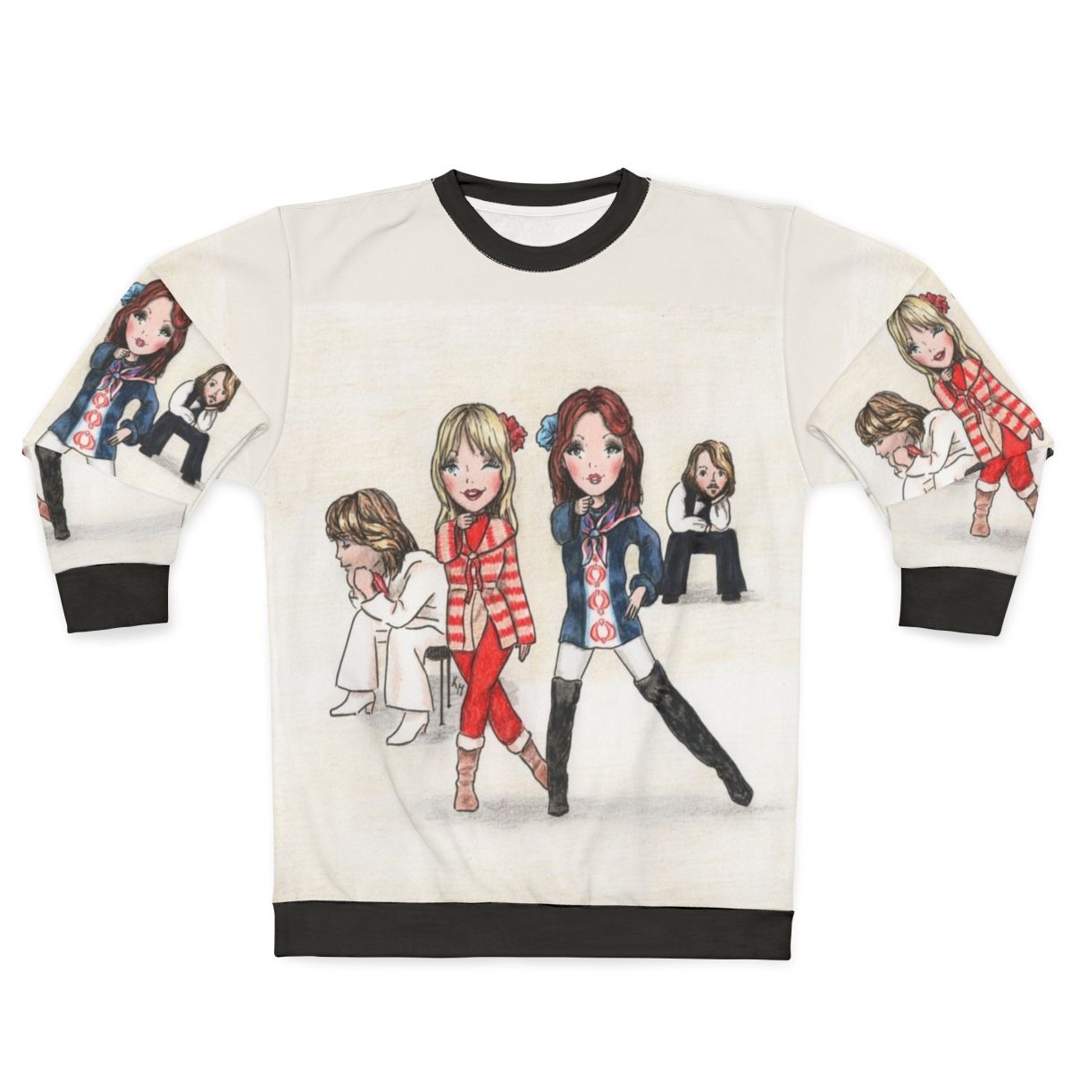 Cute cartoon "Meet Me" graphic sweatshirt for fashion-forward kids