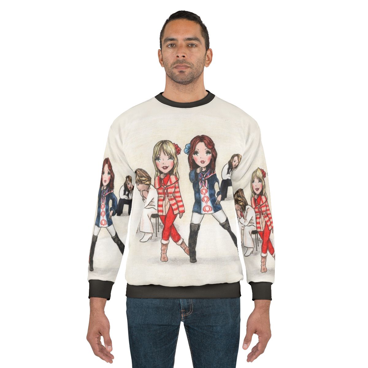 Cute cartoon "Meet Me" graphic sweatshirt for fashion-forward kids