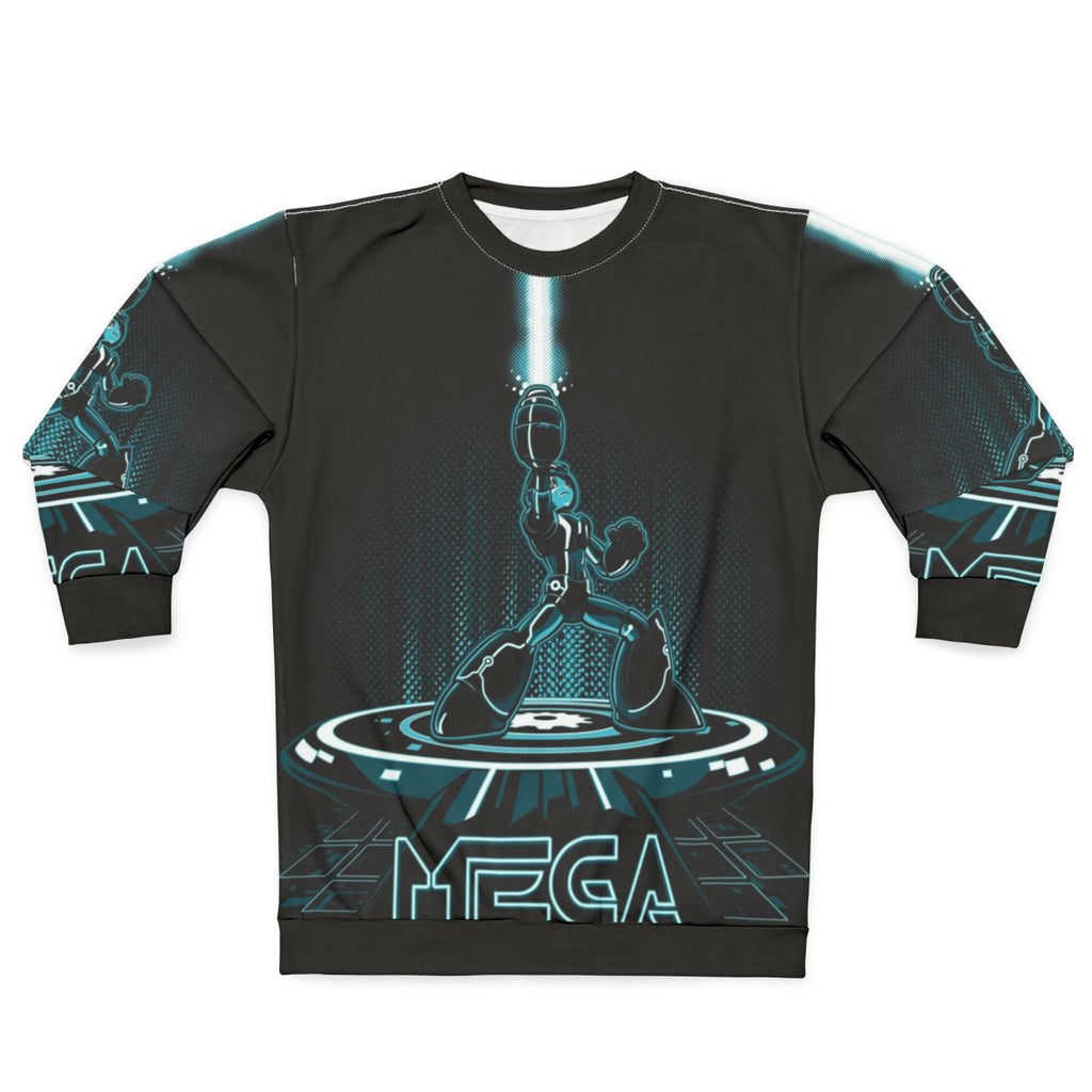 Mega Sweatshirt featuring Mega Man and Tron inspired design