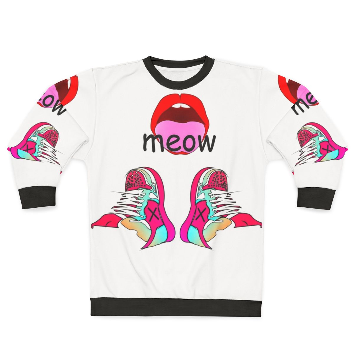 Meme Sweatshirt with Pop Culture Graphics