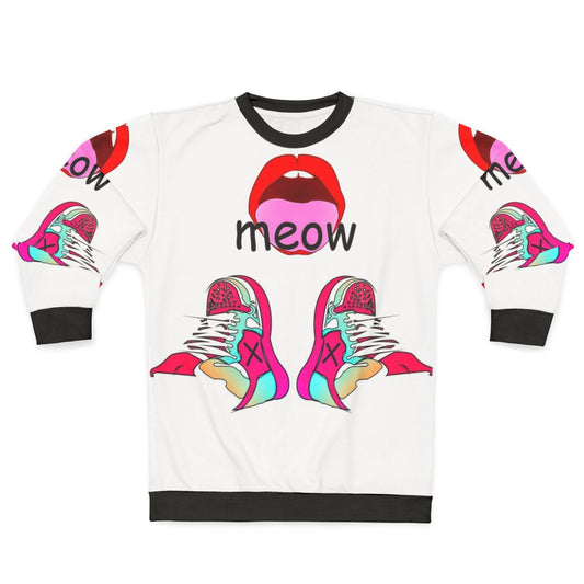 Meme Sweatshirt with Pop Culture Graphics