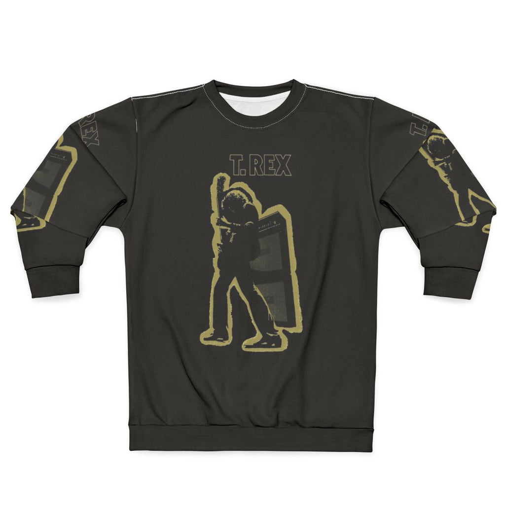 Mens Funny Electric Warrior Tyrannosaurus Rex 70s Rock Sweatshirt