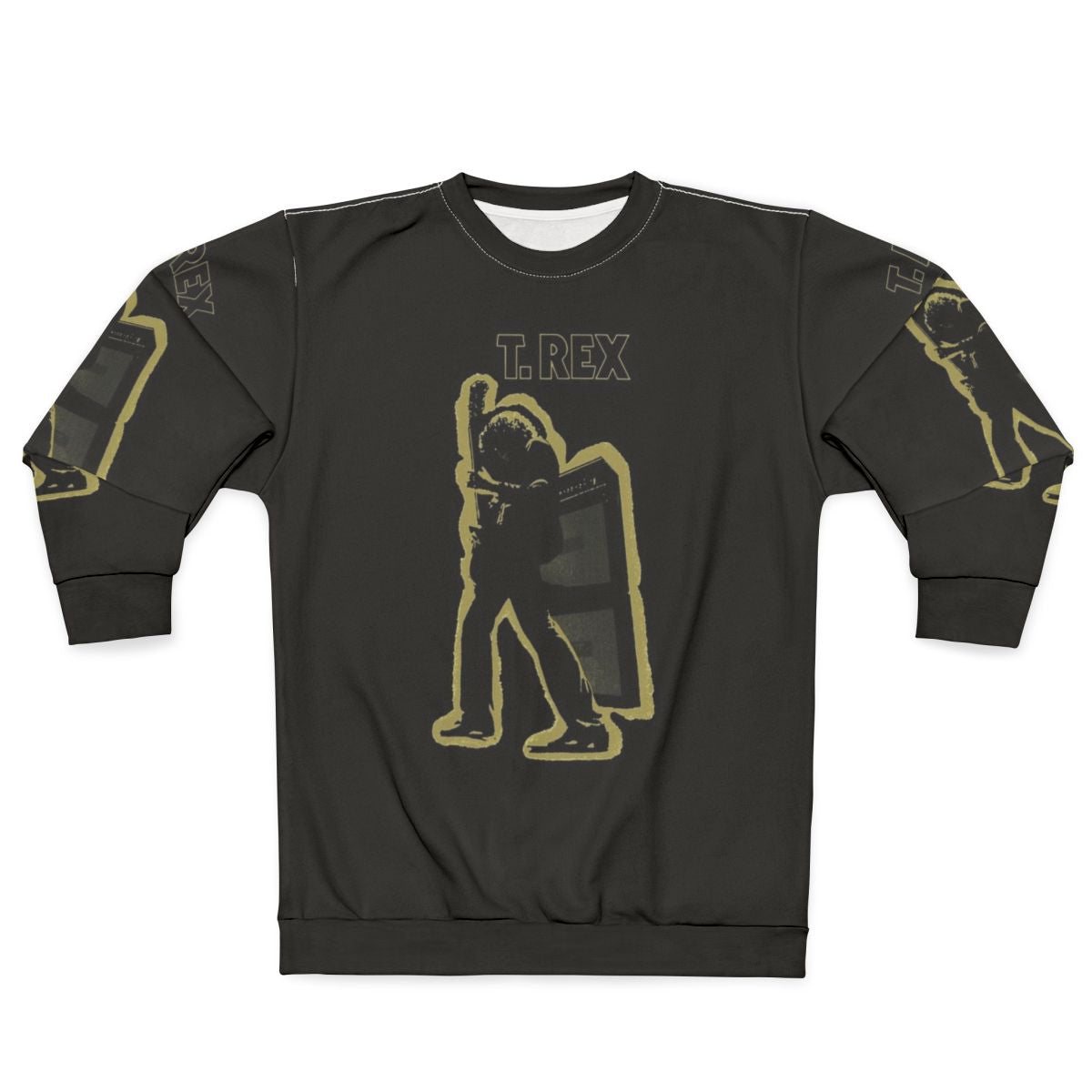 Mens Funny Electric Warrior Tyrannosaurus Rex 70s Rock Sweatshirt