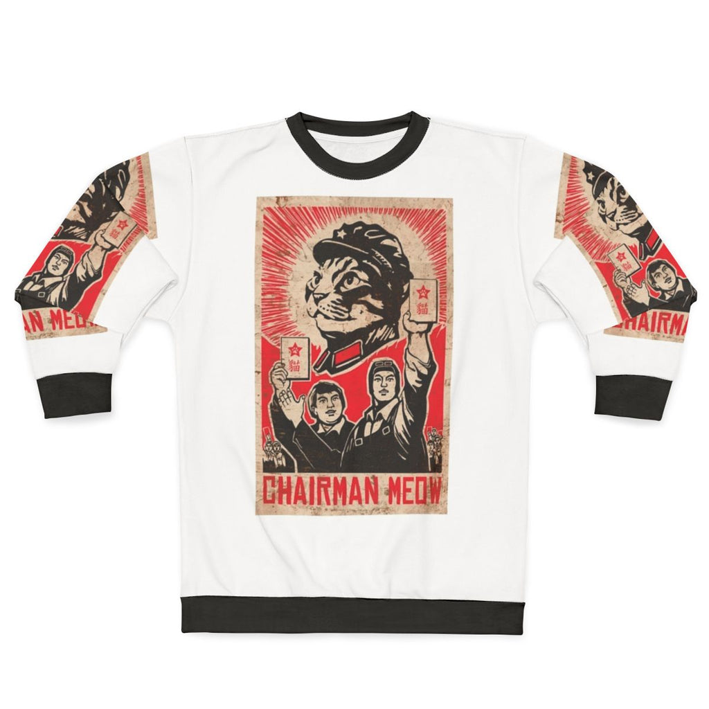 Mao Cat Meme Graphic Sweatshirt