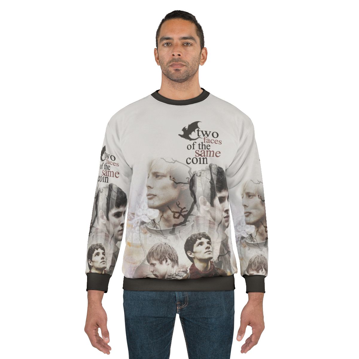 Merlin Sweatshirt with Arthur Pendragon and Fantasy TV Show Graphics