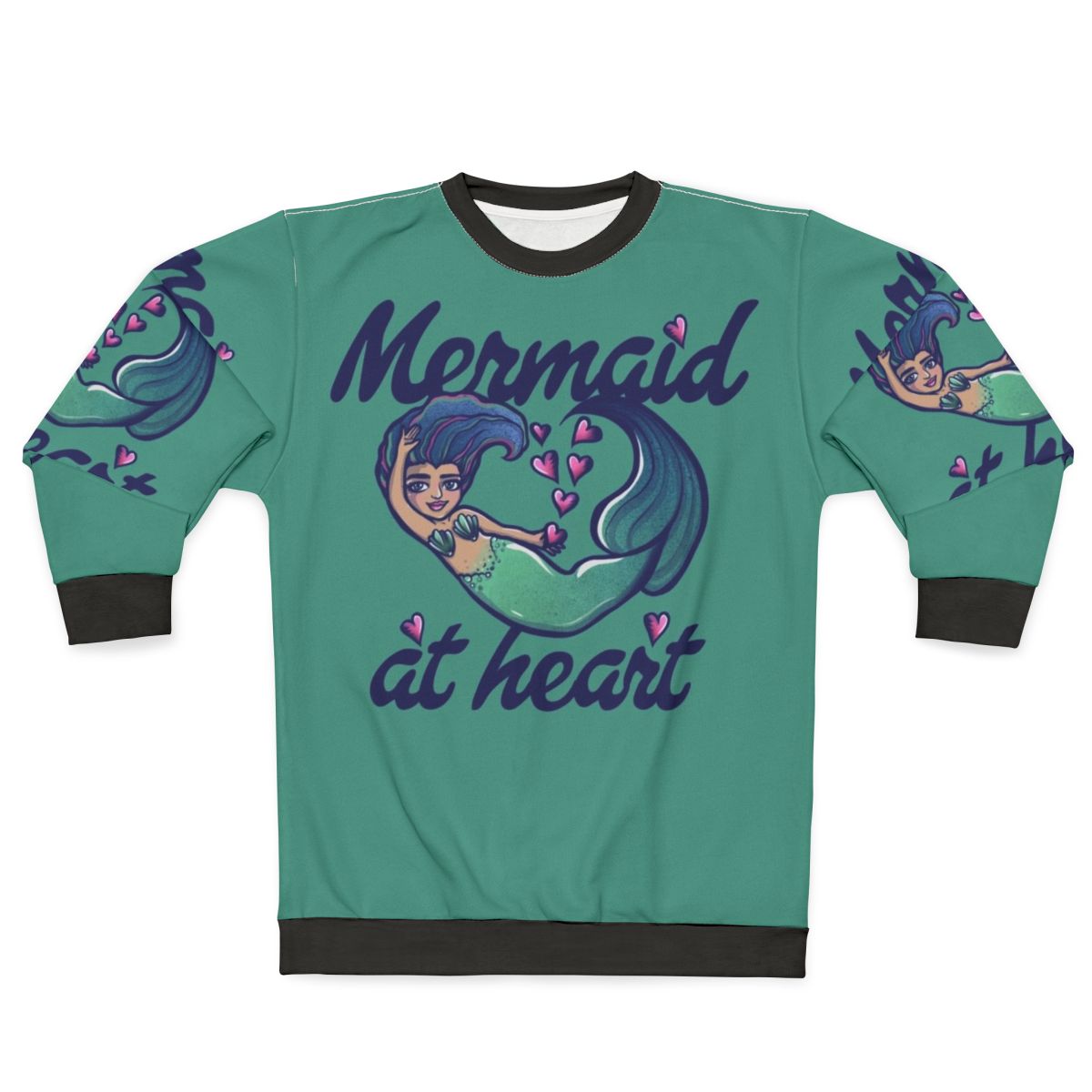 Mermaid At Heart Ocean-Inspired Sweatshirt