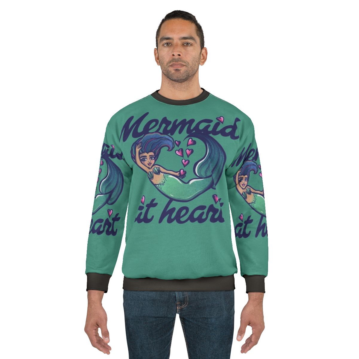 Mermaid At Heart Ocean-Inspired Sweatshirt