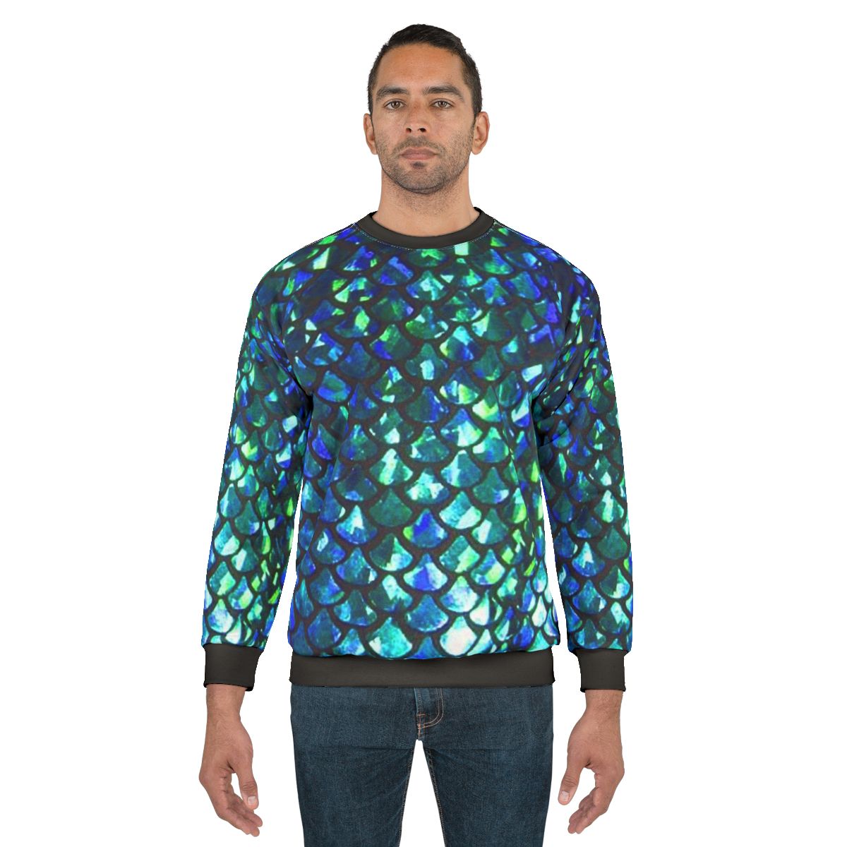 Shimmery glimmer mermaid fish scales sweatshirt