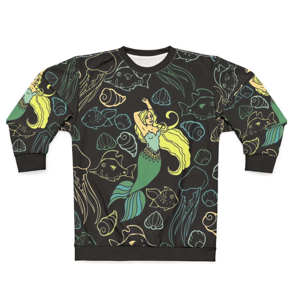 Mermaid in the ocean sweatshirt for women