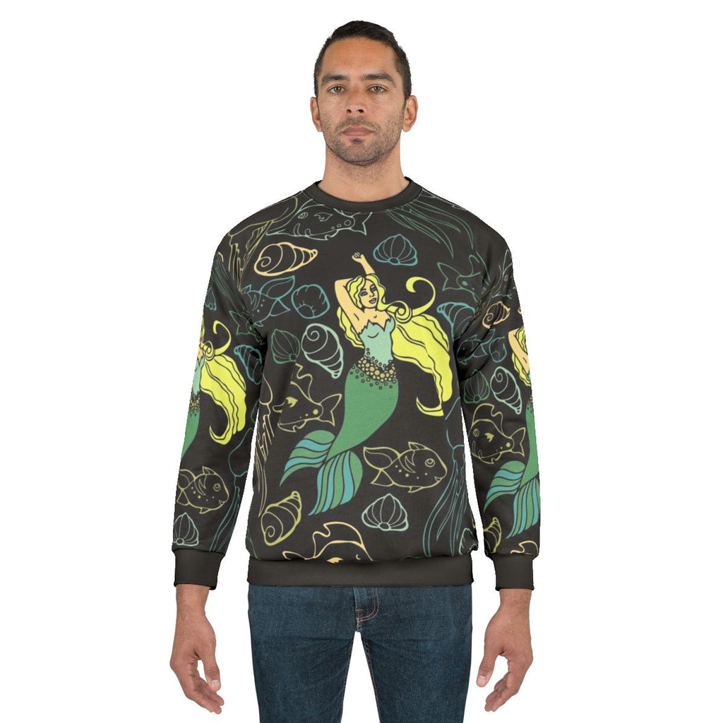 Mermaid in the ocean sweatshirt for women