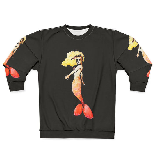 Mermaid-themed sweatshirt with ocean-inspired design