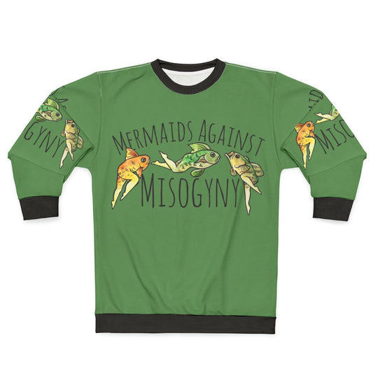 Mermaid Sweatshirt with Feminist Graphic