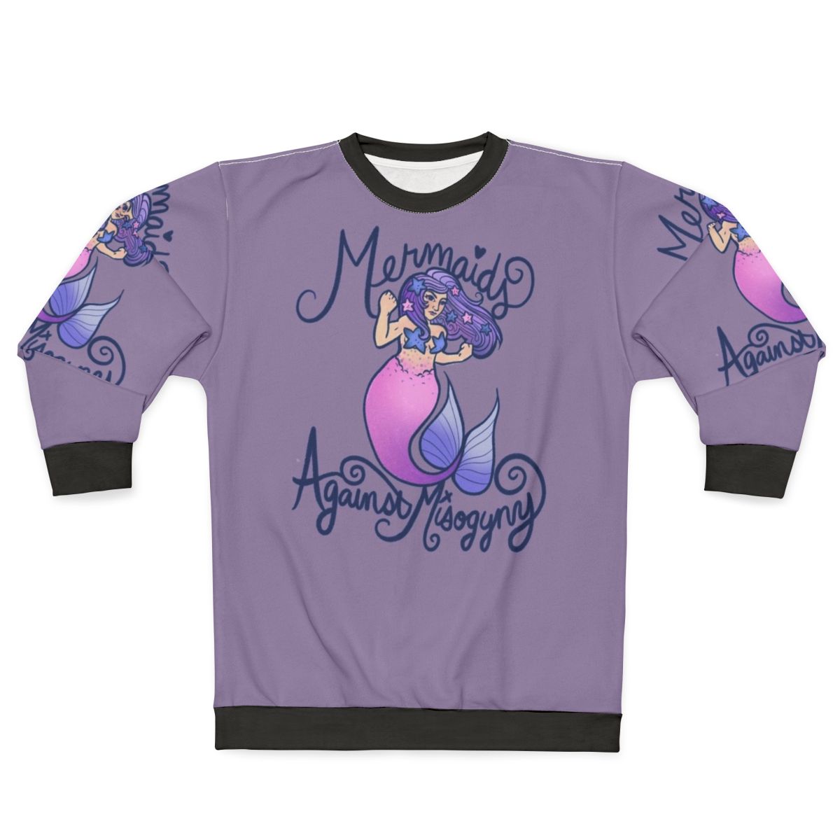 Feminist mermaid graphic sweatshirt