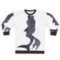"Mermen in Love LGBTQ Sweatshirt featuring two muscular mermen embracing"