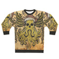 Merry Cthulhumas Christmas Sweatshirt featuring Cthulhu the monster from H.P. Lovecraft's fantasy stories