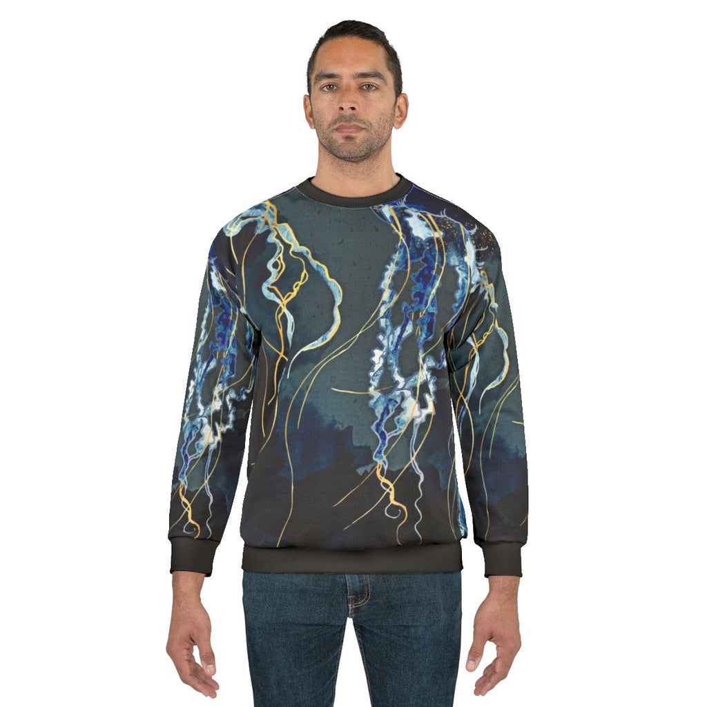 Metallic Ocean III Sweatshirt - Abstract Oceanic Apparel