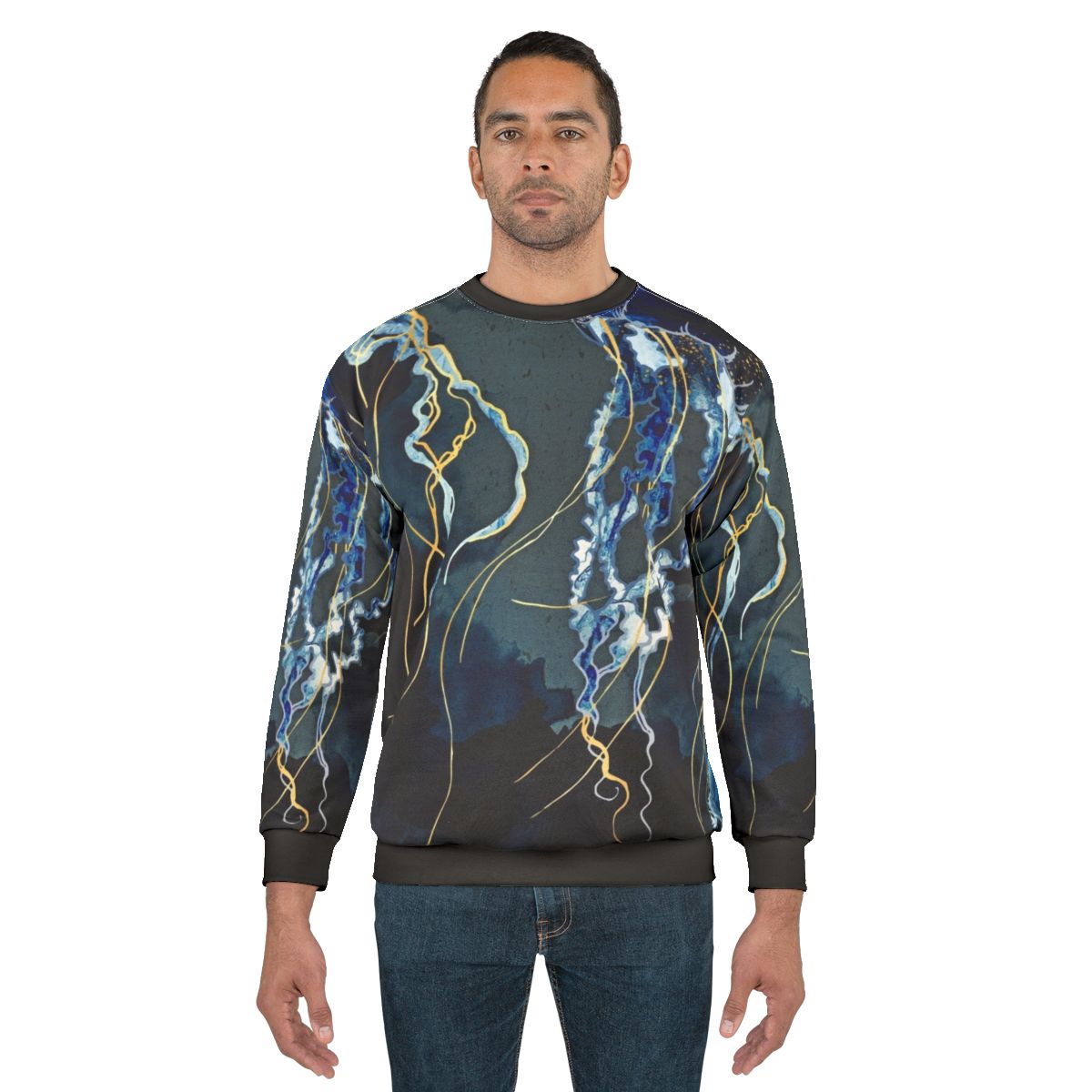Metallic Ocean III Sweatshirt - Abstract Oceanic Apparel