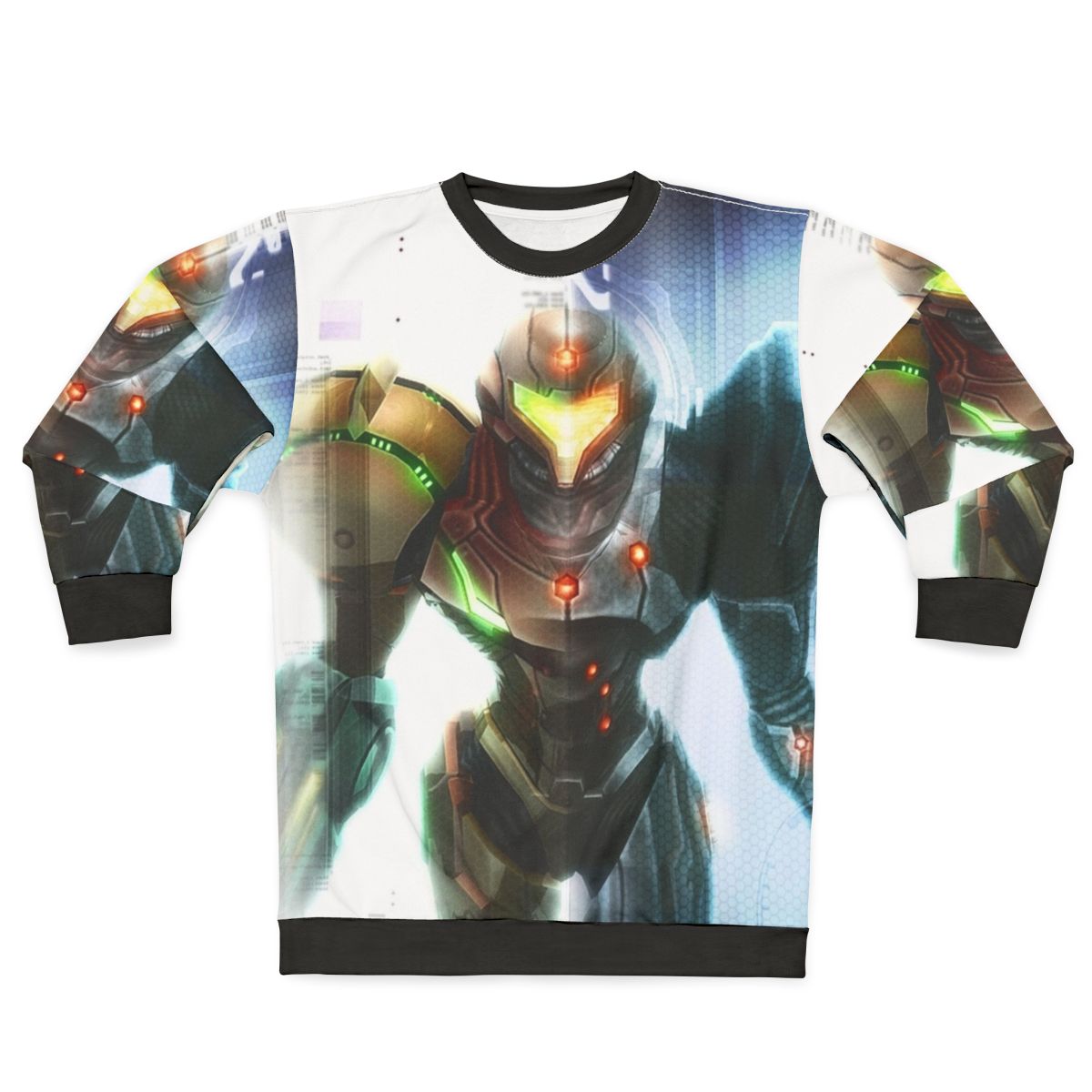 Metroid Sweatshirt featuring Samus Aran's iconic power suit