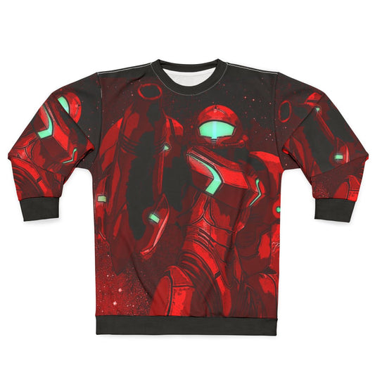 Metroid women's sweatshirt with game logo design