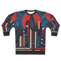 Metropolis Sweatshirt featuring a retro urban cityscape design