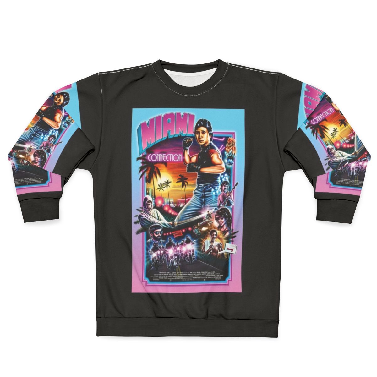 Miami Connection Sweatshirt with Martial Arts and Ninja Designs